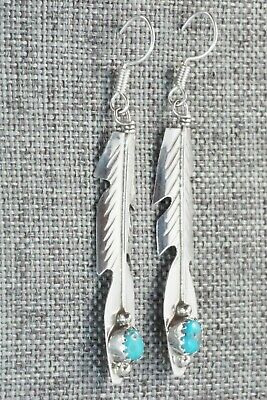 Turquoise & Sterling Silver Earrings - Johnny Johnson