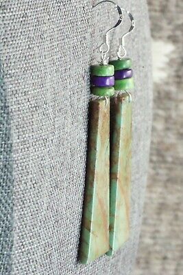 Turquoise & Sterling Silver Earrings - Lupe Lovato