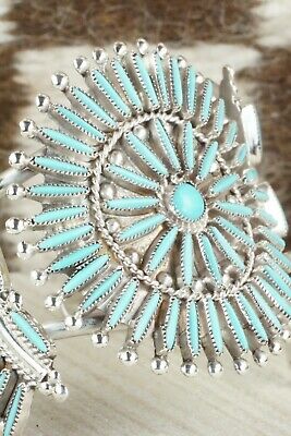 Turquoise & Sterling Silver Bracelet - Cordelia Waatsa