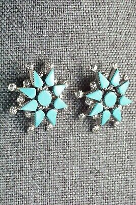 Turquoise and Sterling Silver Earrings - Merlinda Chavez - High Lonesome Trading