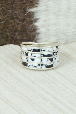 White Buffalo & Sterling Silver Ring - Claresse Kylestewa - Size 9