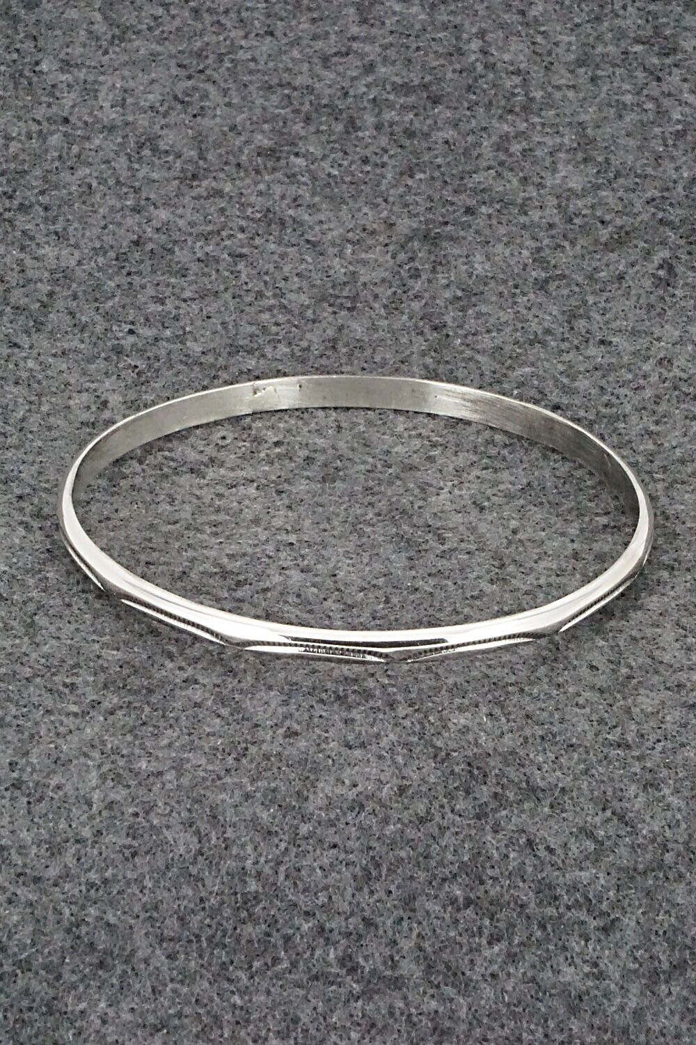 Sterling Silver Bangle Bracelet - Elaine Tahe