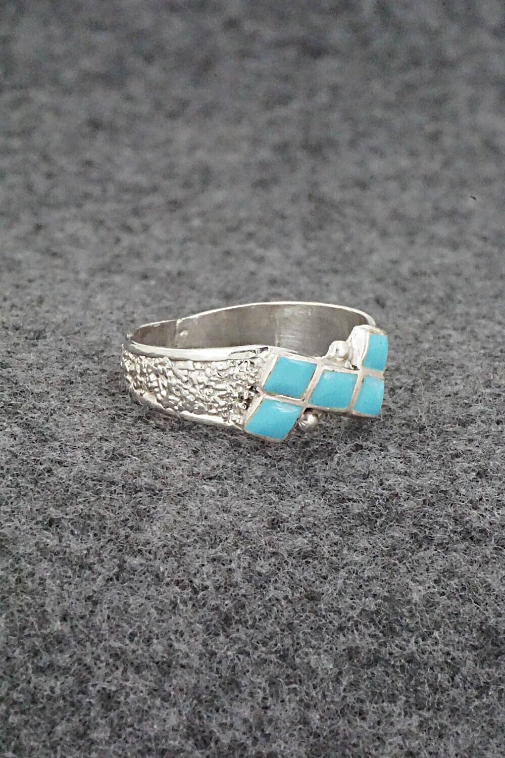 Turquoise & Sterling Silver Ring - Bonnie Quam - Size 8.5