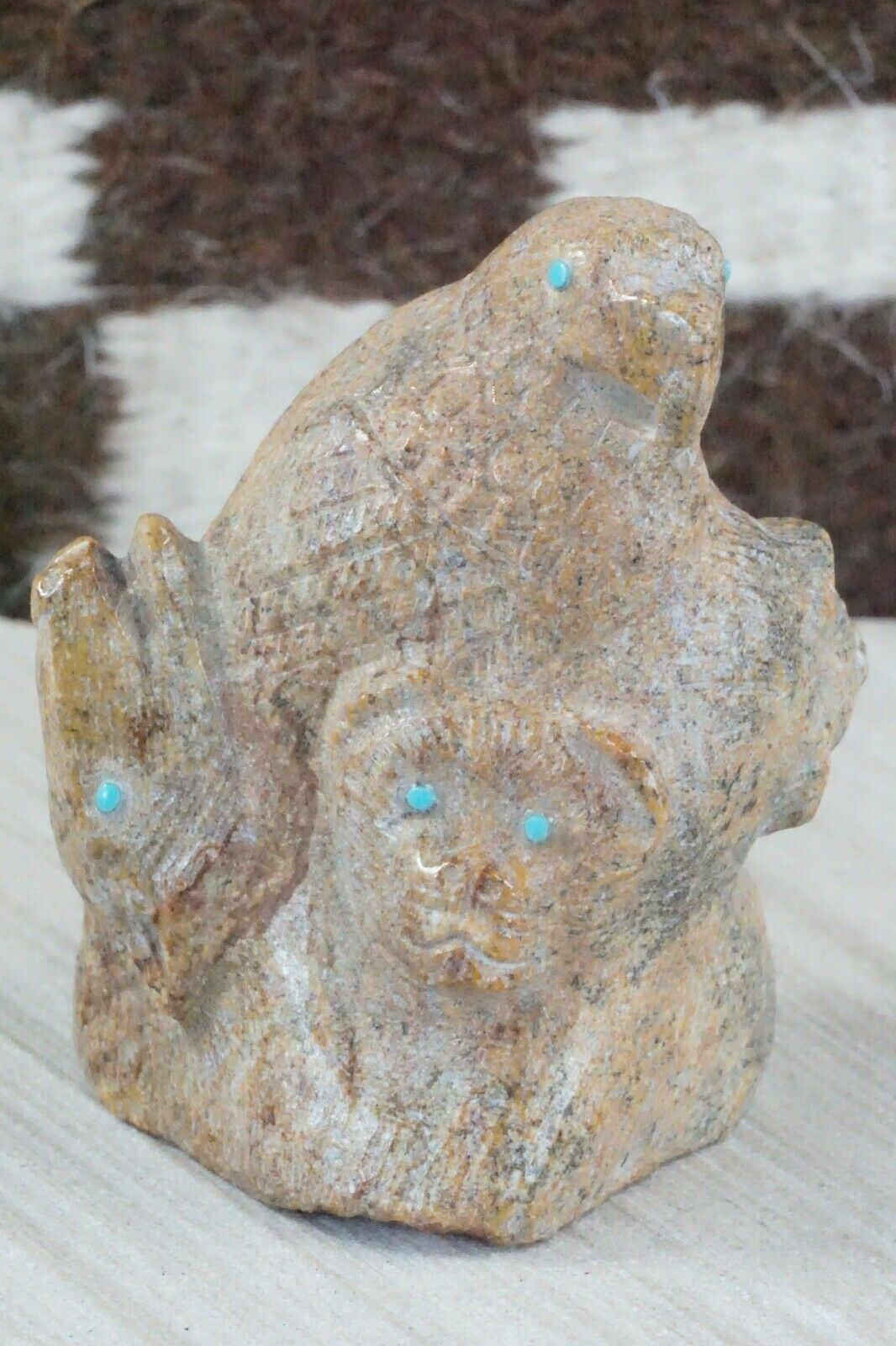 Six Directional Zuni Fetish Carving - Derrick Kaamasee
