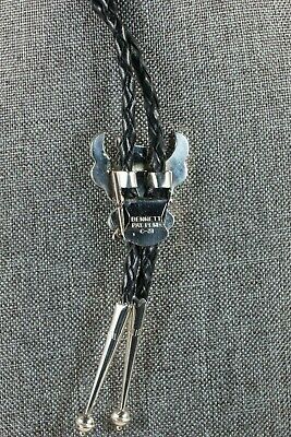 Zuni Turquoise & Sterling Silver Thunderbird Bolo Tie - Breon Wallace - High Lonesome Trading