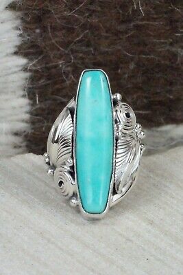 Turquoise & Sterling Silver Ring - Darrell Morgan - Size 6