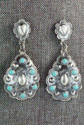 Turquoise & Sterling Silver Earrings - Tim Yazzie