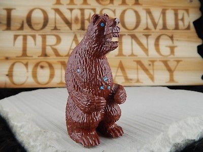 Bear - Zuni Fetish - Ephram Chavez - Zuni Bear Carving - Native American - High Lonesome Trading