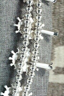 Turquoise & Sterling Silver Squash Blossom Set - Lance and Cordelia Waatsa - High Lonesome Trading