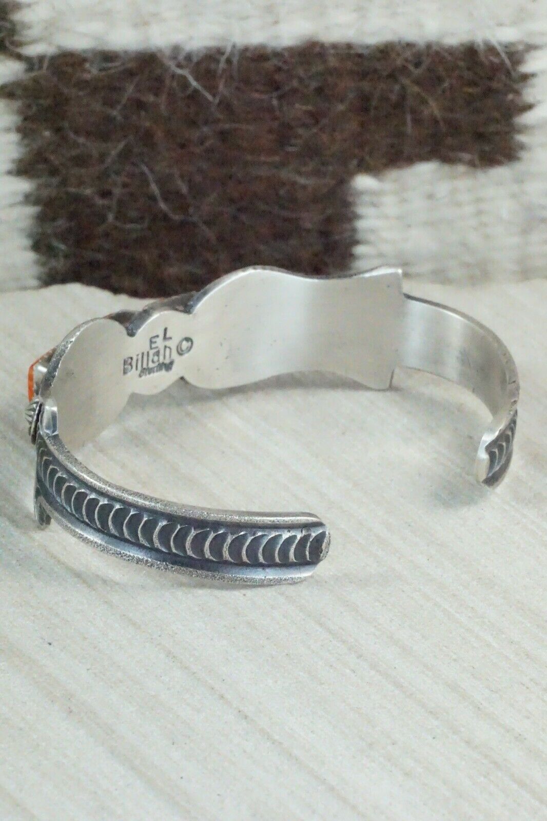 Spiny Oyster and Sterling Silver Bracelet - Eva & Linberg Billah