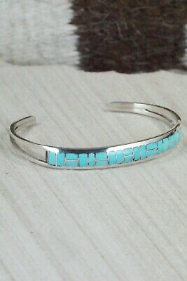 Turquoise & Sterling Silver Bracelet - Glendis Tsadiasi