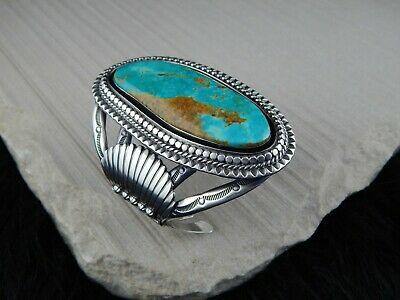 Navajo Royston Turquoise & Sterling Silver Bracelet - Raymond Delgarito - High Lonesome Trading