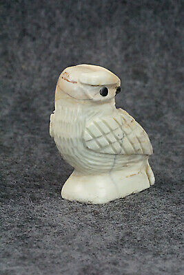 Owl Zuni Fetish Carving - Edison Bobelu