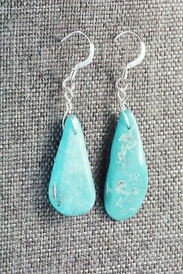Turquoise & Sterling Silver Earrings - Navajo