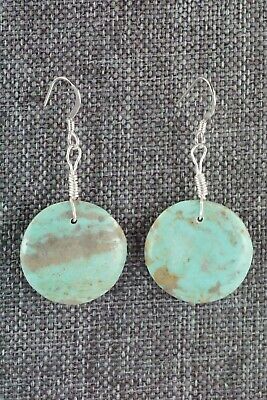 Turquoise & Sterling Silver Earrings - Joe Garcia - Santo Domingo
