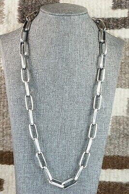 Navajo Sterling Silver Chain Necklace - Lawrence Yazzie