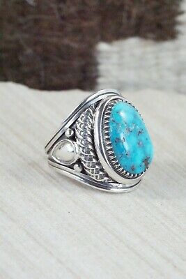 Turquoise & Sterling Silver Ring - Derrick Gordon - Size 10