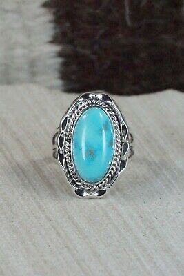 Turquoise & Sterling Silver Ring - Samuel Yellowhair - 8.5