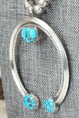 Turquoise & Sterling Silver Squash Blossom - Thomson Willie