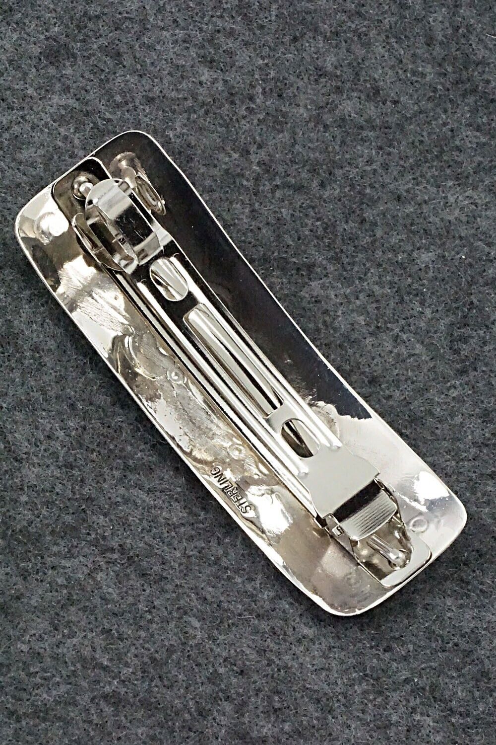 Turquoise & Sterling Silver Hair Barrette - Joann Silver