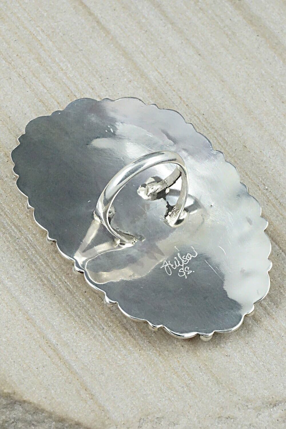 White Buffalo & Sterling Silver Ring - Jaz Wilson - Size 8.5