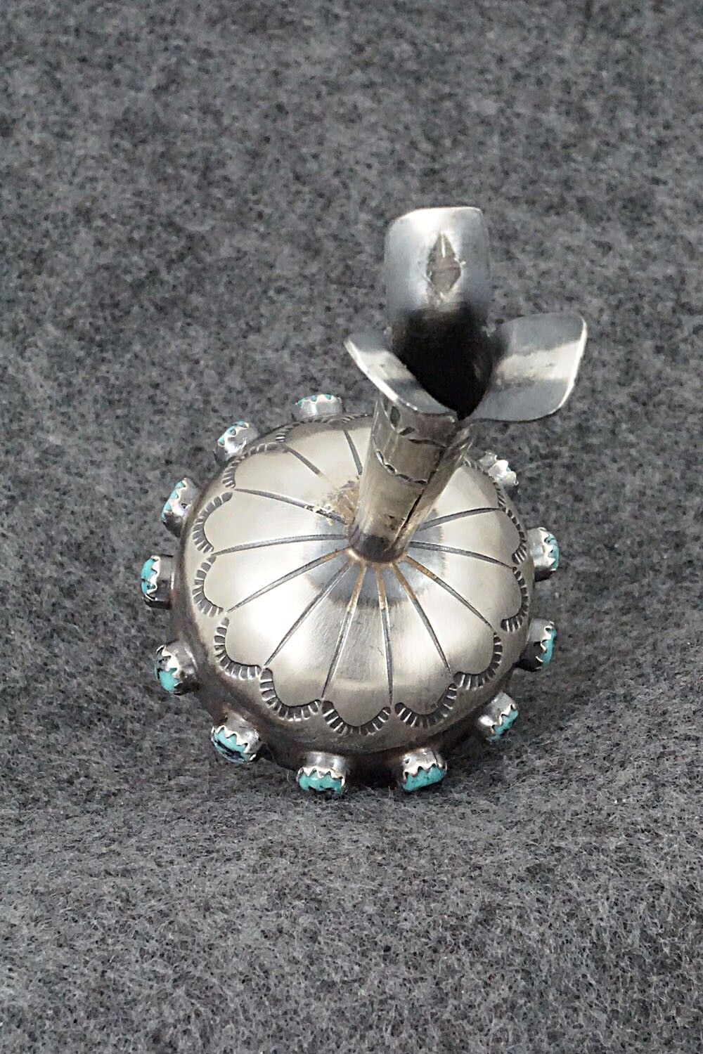 Turquoise and Sterling Silver Blossom Pendant - Tim Yazzie