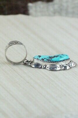 Turquoise and Sterling Silver Pendant - Clem Nalwood