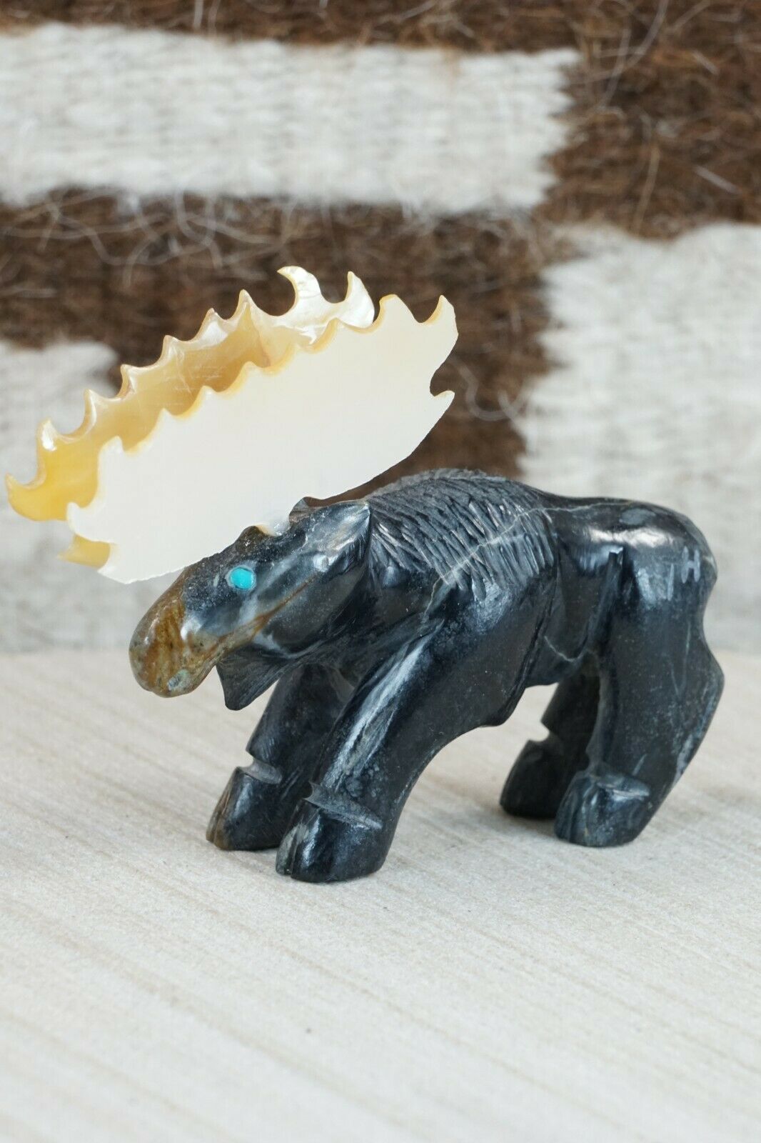 Moose Zuni Fetish Carving - Jonas Hastito