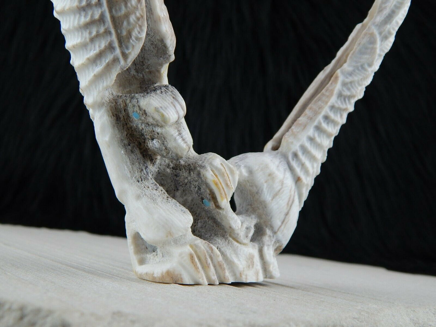 Eagle Zuni Fetish Carving - Jerrold Lahaleon - High Lonesome Trading