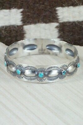 Turquoise & Sterling Silver Bangle - Tim Yazzie