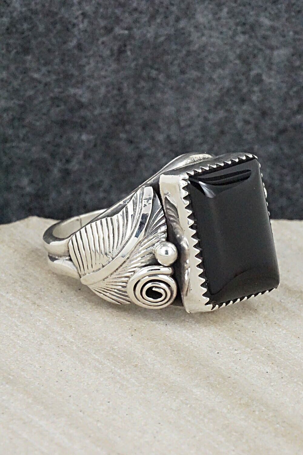 Onyx & Sterling Silver Ring - Darrell Morgan - Size 12.75