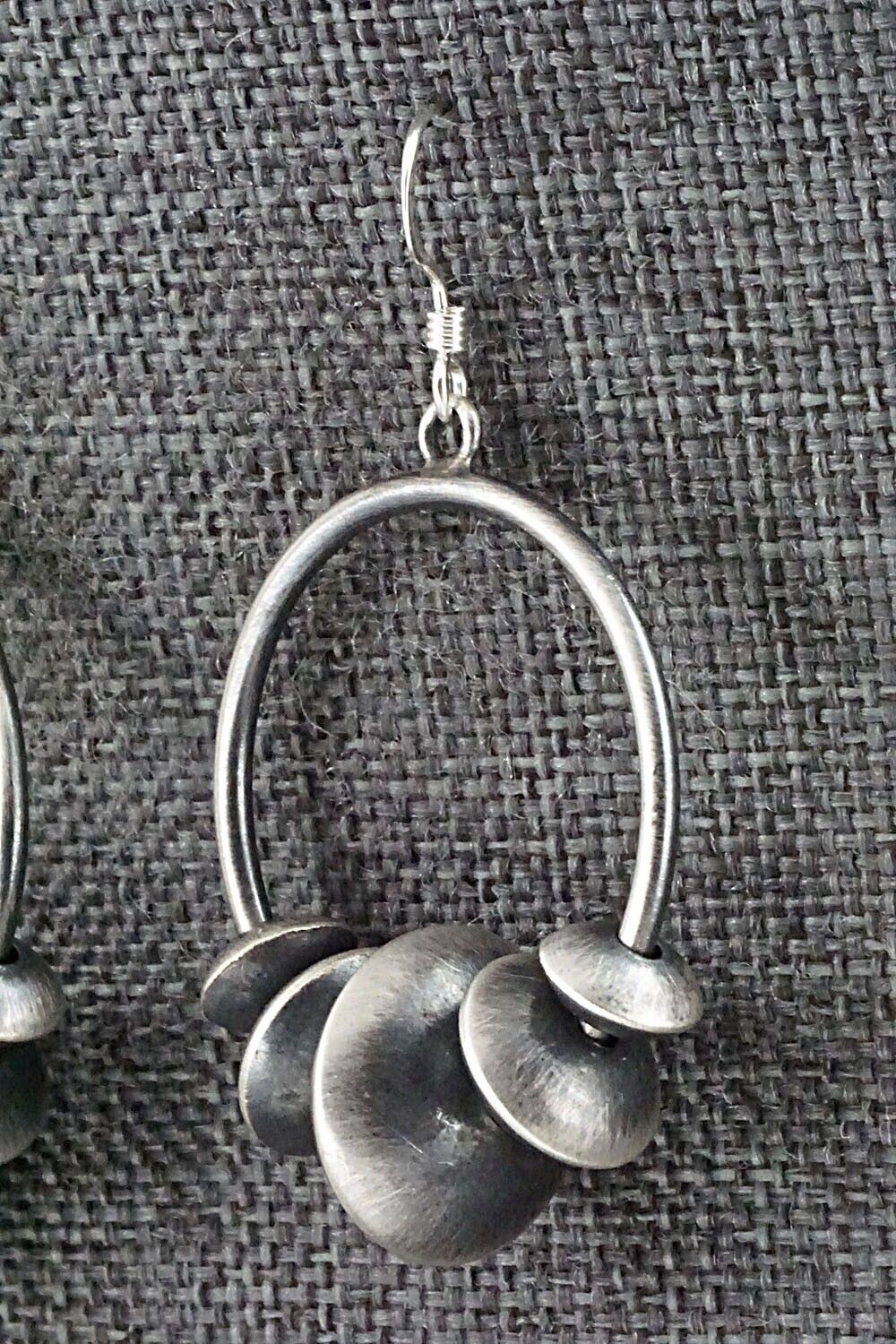 Sterling Silver Navajo Pearl Earrings - Preston Haley