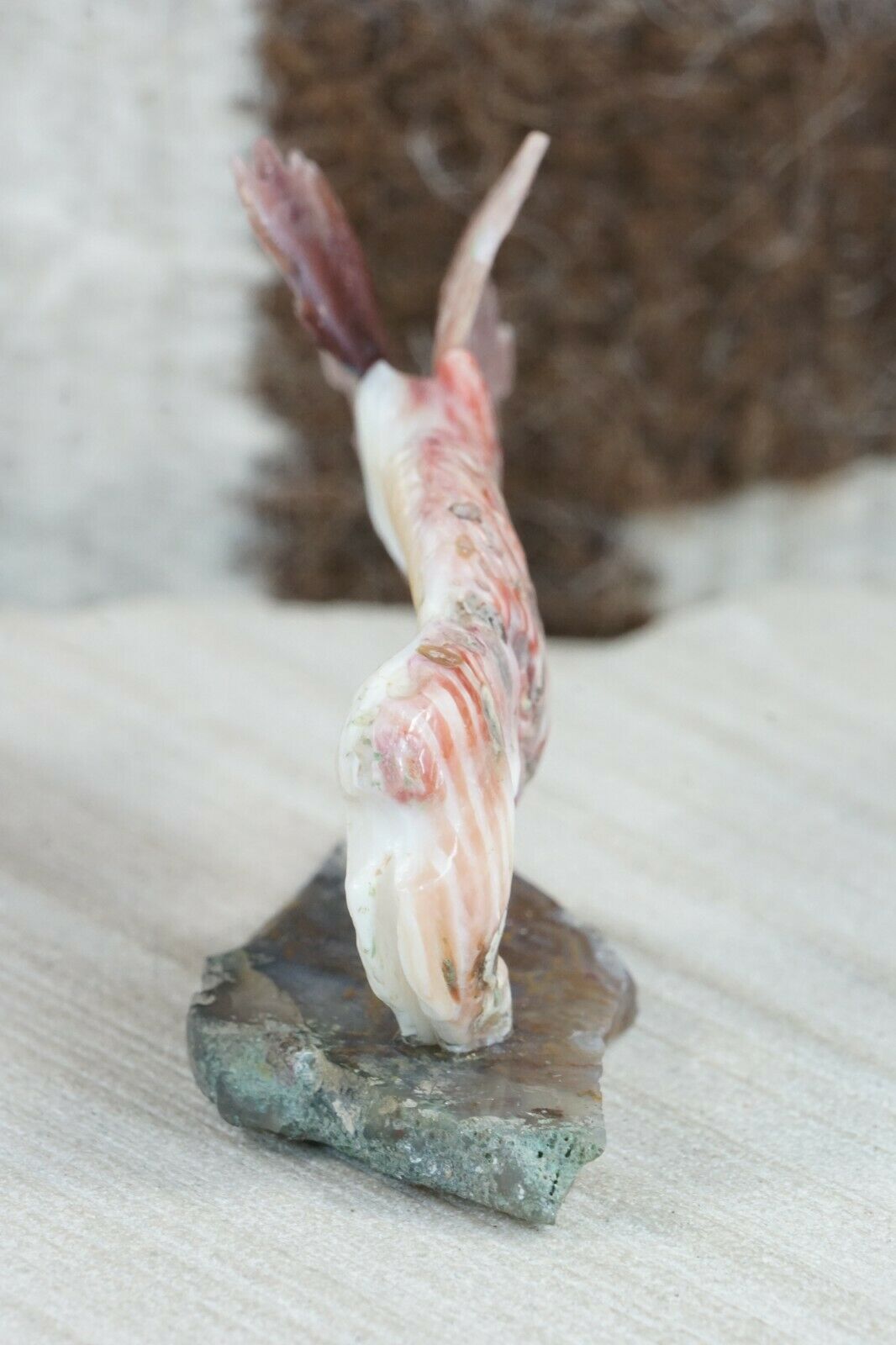 Spiny Oyster Moose Zuni Fetish Carving - Jonas Hastito