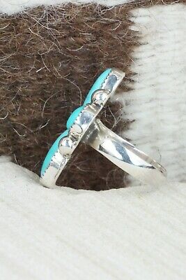Turquoise & Sterling Silver Ring - Priscilla Reeder - Size 8