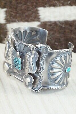 Turquoise & Sterling Silver Butterfly Bracelet - Tim Yazzie