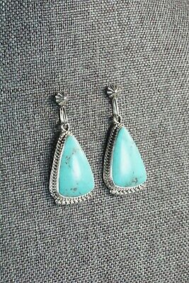 Turquoise and Sterling Silver Earrings - Sharon McCarthy