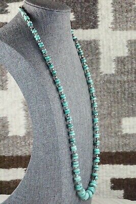 Turquoise & Sterling Silver Necklace - Navajo
