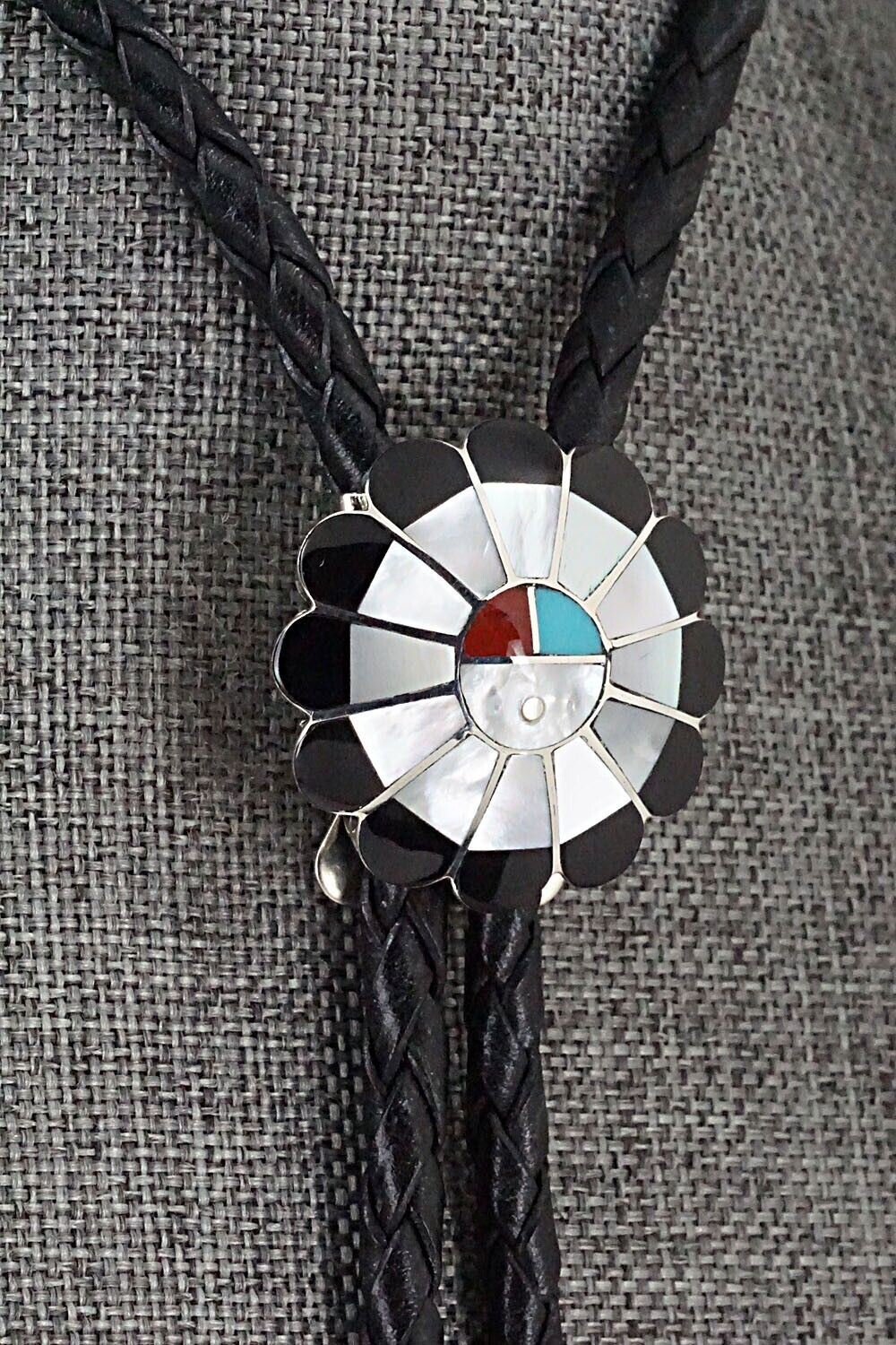 Multi Stone & Sterling Silver Bolo Tie - Denise Siutza