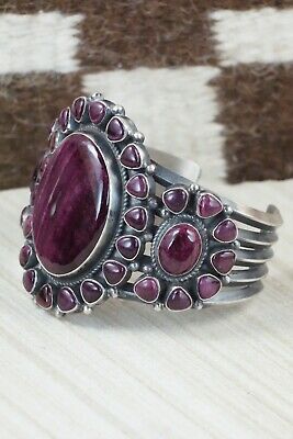 Spiny Oyster & Sterling Silver Bracelet - Anthony Skeets