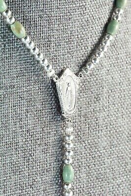 Turquoise & Sterling Silver Rosary - Navajo