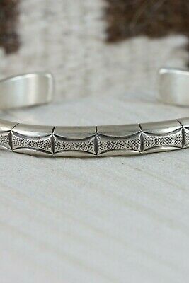 Navajo Sterling Silver Bracelet - Calvin Martinez - High Lonesome Trading