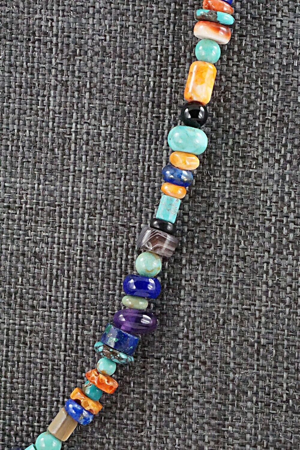 Multi Stone and Sterling Silver Necklace - Helen Tsosie