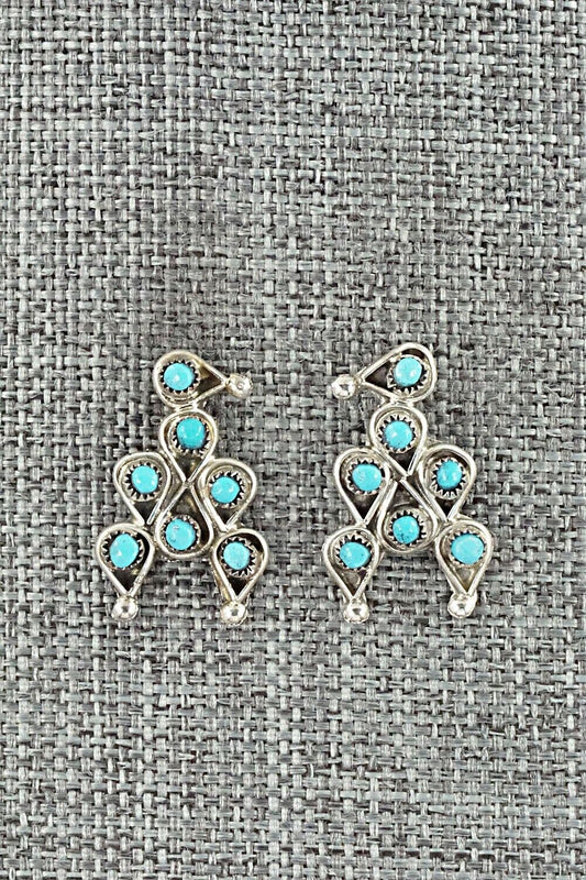 Turquoise & Sterling Silver Earrings - Waylon Johnson