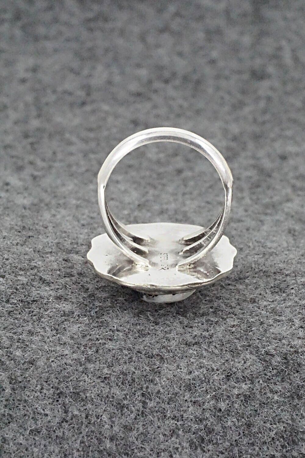 White Buffalo & Sterling Silver Ring - Samuel Yellowhair - Size 7