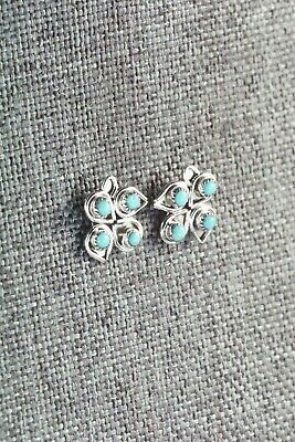 Turquoise & Sterling Silver Earrings - Herbert Lastiyano