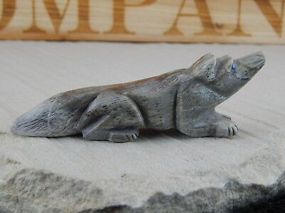 Wolf Zuni Fetish - Tony Mackel - Zuni Wolf Carving - Native American - High Lonesome Trading