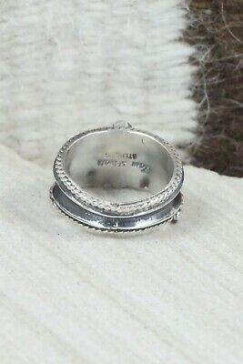 Turquoise & Sterling Silver Ring - Tom Lewis - Size 10