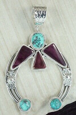 Turquoise, Spiny Oyster and Sterling Silver Pendant - Derrick Gordon