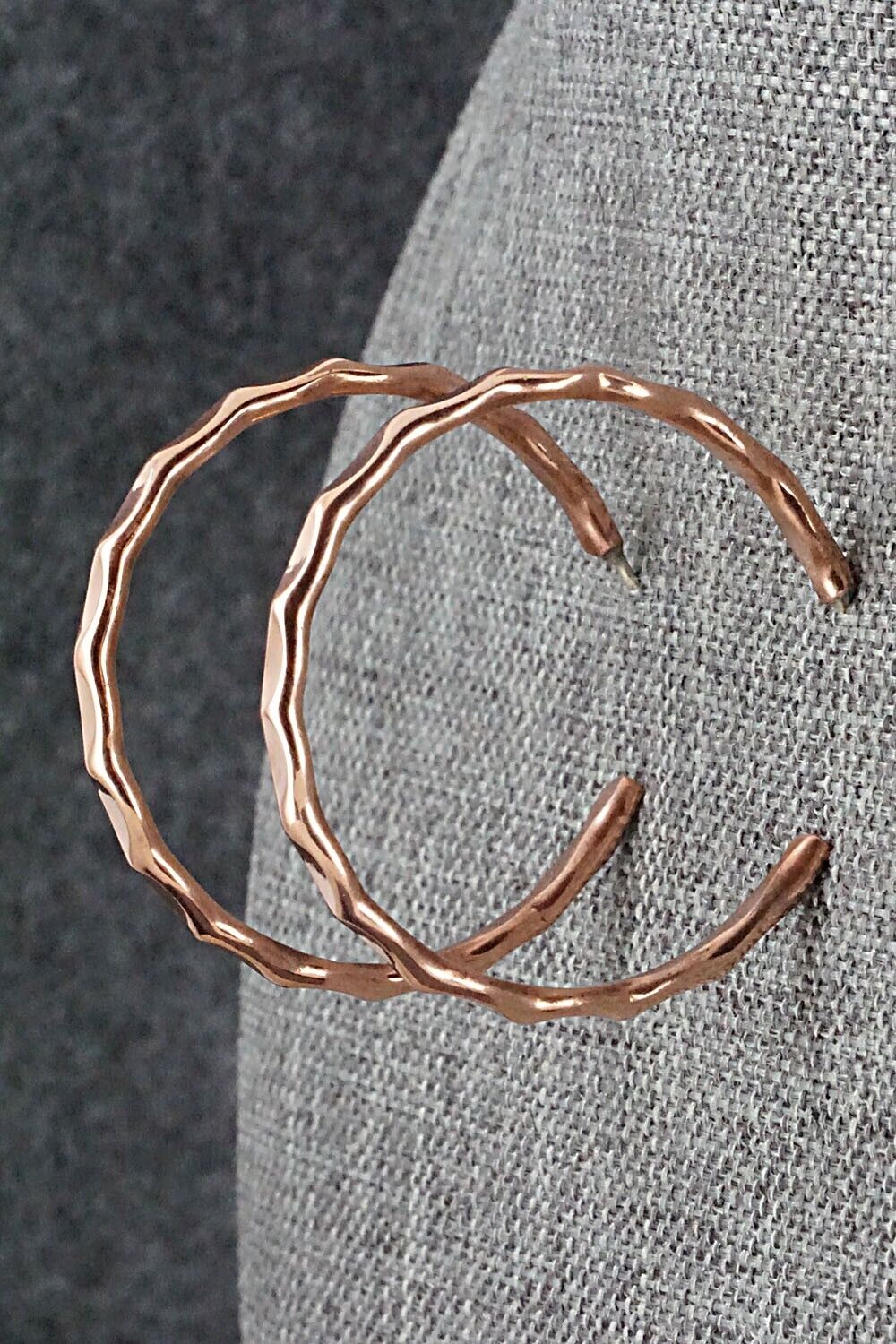 Copper Hoop Earrings - Elaine Tahe