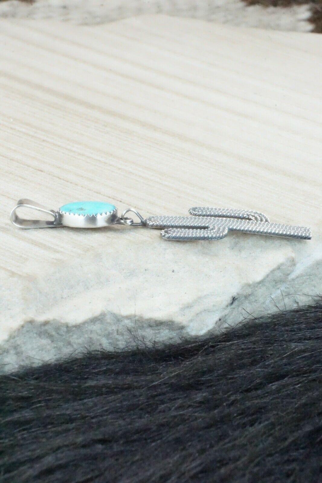 Turquoise and Sterling Silver Pendant - Annie Spencer